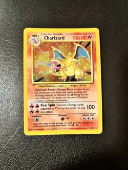 Pokemon TCG Charizard Holo Rare Card 004/102 Base Set - Image 3