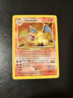 Pokemon TCG Charizard Holo Rare Card 004/102 Base Set - Image 3