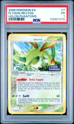 PSA 1 PR 2006 Pokemon EX Holon Phantoms Flygon Reverse Holo Foil Rare 7/110 - Image 1