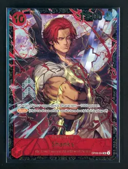 One Piece TCG OP09-004 Shanks 2025 Regional Top 8 Prize Card English SEALED - Image 1