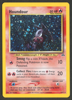 Pokemon TCG: Houndour 5/75 Neo Discovery WoTC Holo Rare NM - Image 1