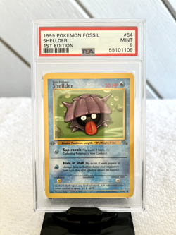 1999 Pokemon Fossil WotC - Shellder [1st Edition] #54 PSA 9 MINT - Image 1