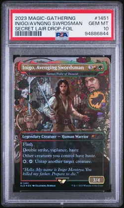 2023 MTG SECRET LAIR DROP #1451 INIGO, AVENGING SWORDSMAN PSA 10 - Image 1