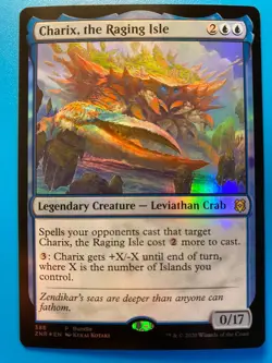 MTG 1x FOIL Charix, the Raging Isle # 386 Zendikar Rising PROMO Magic the x1 NM - Image 1