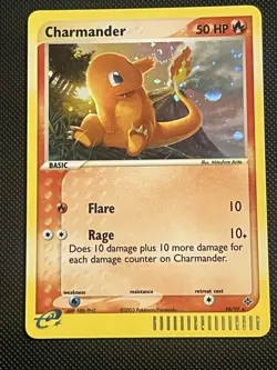 Charmander Secret Rare 98/97 - EX Dragon Holo - LP+ - SWIRL - Vintage 2003 - Image 1