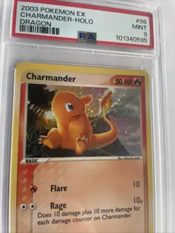 🔥 PSA 9 EX Dragon Charmander 98/97 Secret Rare Holo 📈 2003 Pokemon New Cert - Image 2