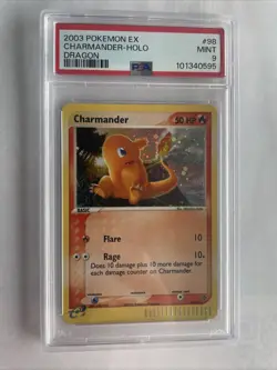 🔥 PSA 9 EX Dragon Charmander 98/97 Secret Rare Holo 📈 2003 Pokemon New Cert - Image 4