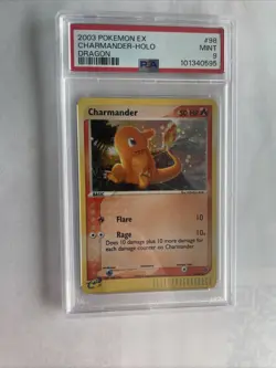 🔥 PSA 9 EX Dragon Charmander 98/97 Secret Rare Holo 📈 2003 Pokemon New Cert - Image 5