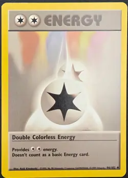 MP - Double Colorless Energy 96/102 - Base Set - Vintage Pokemon TCG - Image 2