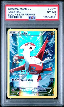 2015 POKEMON XY BLACK STAR PROMO LATIAS #XY78 HOLO PSA 8 NM #130341518 - Image 1