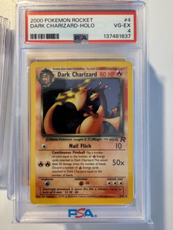2000 POKEMON ROCKET #4 DARK CHARIZARD HOLO PSA 4 - Image 1