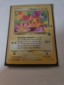 Pokemon Pikachu TCG Birthday Celebrations Holo Rare Card #24 - Image 2
