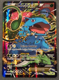 Venusaur EX Red & Blue Coll. Black Star Full Art Promo XY123 Pokemon - Image 1