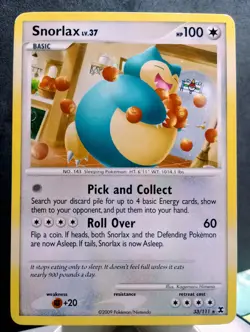 Pokemon TCG: Snorlax #33/111 Platinum Rising Rivals Regular Rare - Image 1