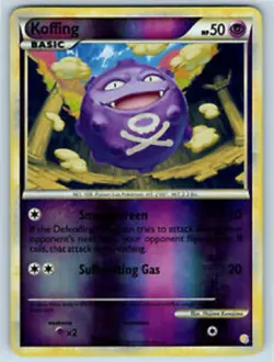 POKEMON CARD REVERSE HOLO KOFFING 70/123 NO 109 POISON GAS POKEMON TCG CCG - Image 1
