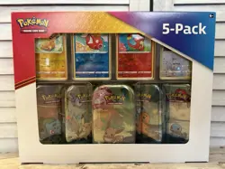 Pokemon TCG Tin Kanto Friends 5 Mini Tin Box Set Costco Exclusive 820650100642 - Image 1