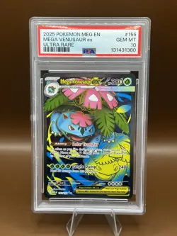 2025 POKEMON MEG EN-MEGA EVOLUTION ULTRA RARE #155 MEGA VENUSAUR EX PSA 10 - Image 1