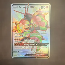 Pokemon TCG Buzzwole GX SV68/SV94 Hidden Fates: Shiny Vault Shiny Holo Rare - Image 1