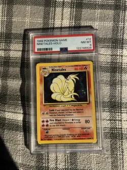 1999 Pokemon Game NINETALES Holo #12 Graded PSA 8 NR-MT - Image 1