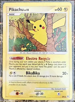 Pokemon 2007 Black Star Promo Pikachu DP16 LP - Image 1