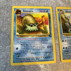 pokemon fossil omanyte and omastar 52/62 and 40/62 - Image 1