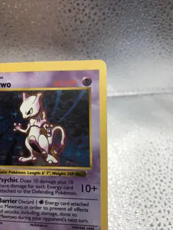 Pokemon Mewtwo 10/102 Holo Rare Base Set Shadowless LP (Good Condition!) - Image 5