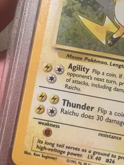 Pokemon TCG Raichu Base Set Holo 14/102, PSA 7 - Image 3