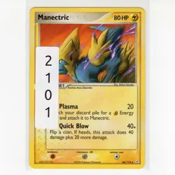 Pokemon TCG Manectric 46/110 EX Holon Phantoms Regular Uncommon Card EN-LP 2006 - Image 3