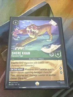 88/204 Shere Khan - Fearsome Tiger LEGENDARY NON FOIL Disney Lorcana Set 10 - Image 1