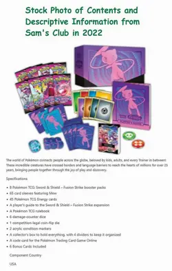 Pokemon TCG ELITE TRAINER BOX: Sword & Shield Fusion Strike-6 Bonus Cards *New - Image 5