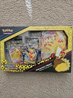 Pokemon Sword & Shield Crown Zenith Pikachu VMAX Special Collection Sealed Box - Image 1