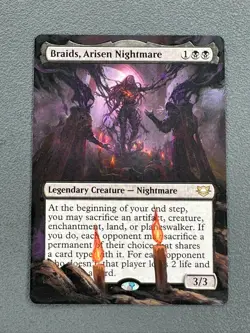 Braids Arisen Nightmare MTG Edge of Eternities Hand Painted Extended Altered Art - Image 1