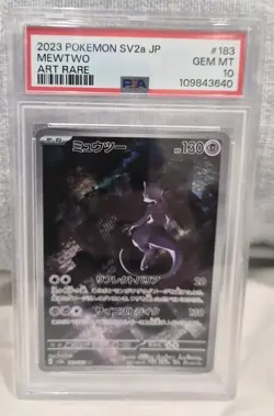 Mewtwo 183/165 AR Art Rare 151 SV2a Japanese 2023 Pokemon Card - Graded PSA 10 - Image 1