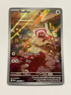 2025 Pokemon Mega Evolution Stufful #154/132 Illustration Rare Full Art NM - Image 1