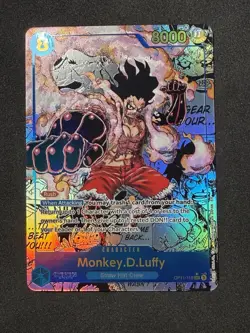 Monkey.D.Luffy (118) (Manga) OP11-118 A Fist of Divine Speed Foil - Image 1