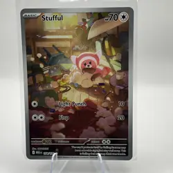 2025 Pokemon Mega Evolution Stufful #154/132 Illustration Rare Full Art NM - Image 1