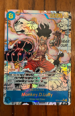 Monkey.D.Luffy (118) (Manga) OP11-118 A Fist of Divine Speed Foil English - Image 1