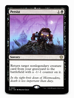 Persist [Commander: Lorwyn Eclipsed] Magic MTG ECC 0083 NM 💀 - Image 1