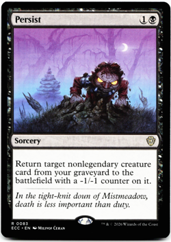 Persist [Commander: Lorwyn Eclipsed] Magic MTG ECC 0083 NM 💀 - Image 3