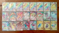 Pokemon Cards Full Art Rainbow Rare VMAX Lot Of 24 Pack Fresh Condition! - Image 1