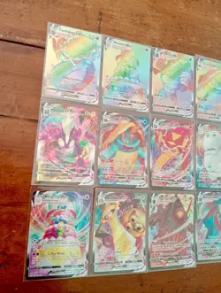 Pokemon Cards Full Art Rainbow Rare VMAX Lot Of 24 Pack Fresh Condition! - Image 2