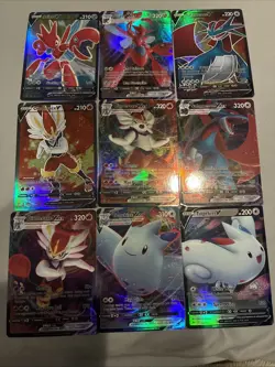 Lot Of Pokemon Fake Cards Full Art Rainbow Holos 52 Cards Mint Condition - Image 5