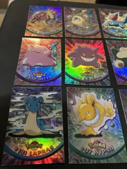 Topps Pokemon 1998 Rainbow Foil Lot of 9 cards. Gengar Snorlax Ditto and more - Image 3