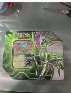 Pokemon TCG Paradox Clash Tin Box Iron Leaves ex & Walking Wake Booster Promo - Image 1