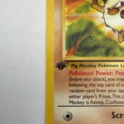 Pokemon TCG Mankey 55/64 Jungle Non Holo 1st Edition LP - Image 3