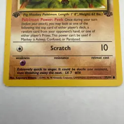 Pokemon TCG Mankey 55/64 Jungle Non Holo 1st Edition LP - Image 4