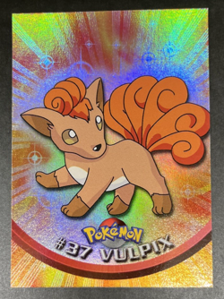 1999 Pokemon Topps TV Animation Series 1 #37 Vulpix Foil Blue Label NRMT - Image 1