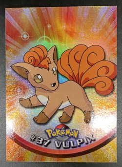 1999 Pokemon Topps TV Animation Series 1 #37 Vulpix Foil Blue Label NRMT - Image 2