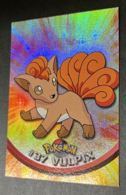 1999 Pokemon Topps TV Animation Series 1 #37 Vulpix Foil Blue Label NRMT - Image 4