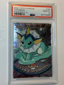 2000 Topps Chrome Pokemon Series 2 #134 Vaporeon PSA 10 ***GEM MINT*** - Image 1